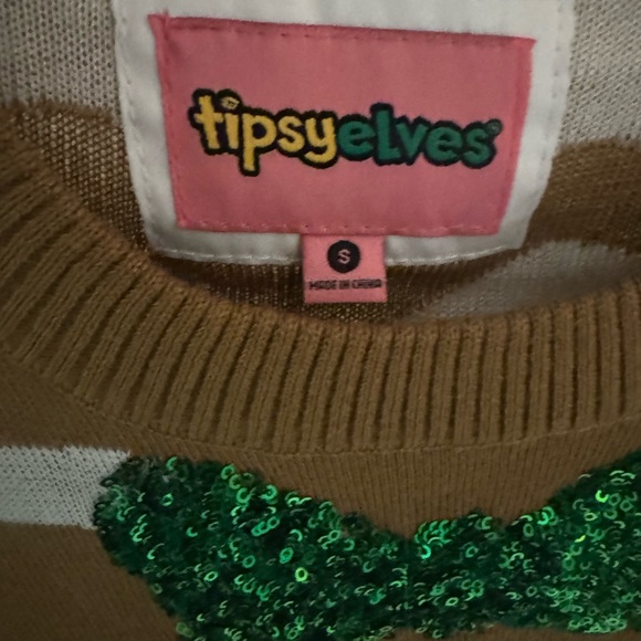 Tipsy Elves Women’s Gingerbreak sweater dress - long sweater. Sz Small. - Picture 2 of 4